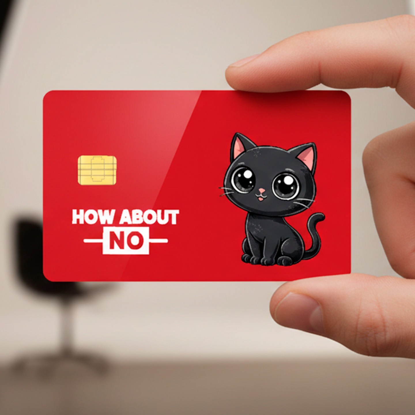 4-Pack Funny Cat Credit Card Skin Stickers | Matte Waterproof Vinyl Decal Cover
