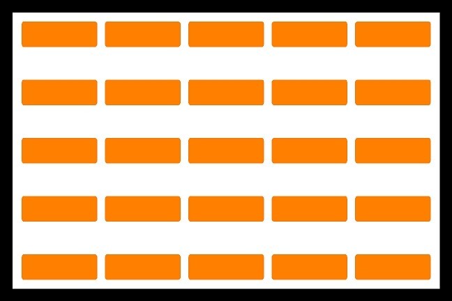 Rectangle Polka Dot Vinyl Decals Waterproof Outdoor Multiple Colors and Sizes
