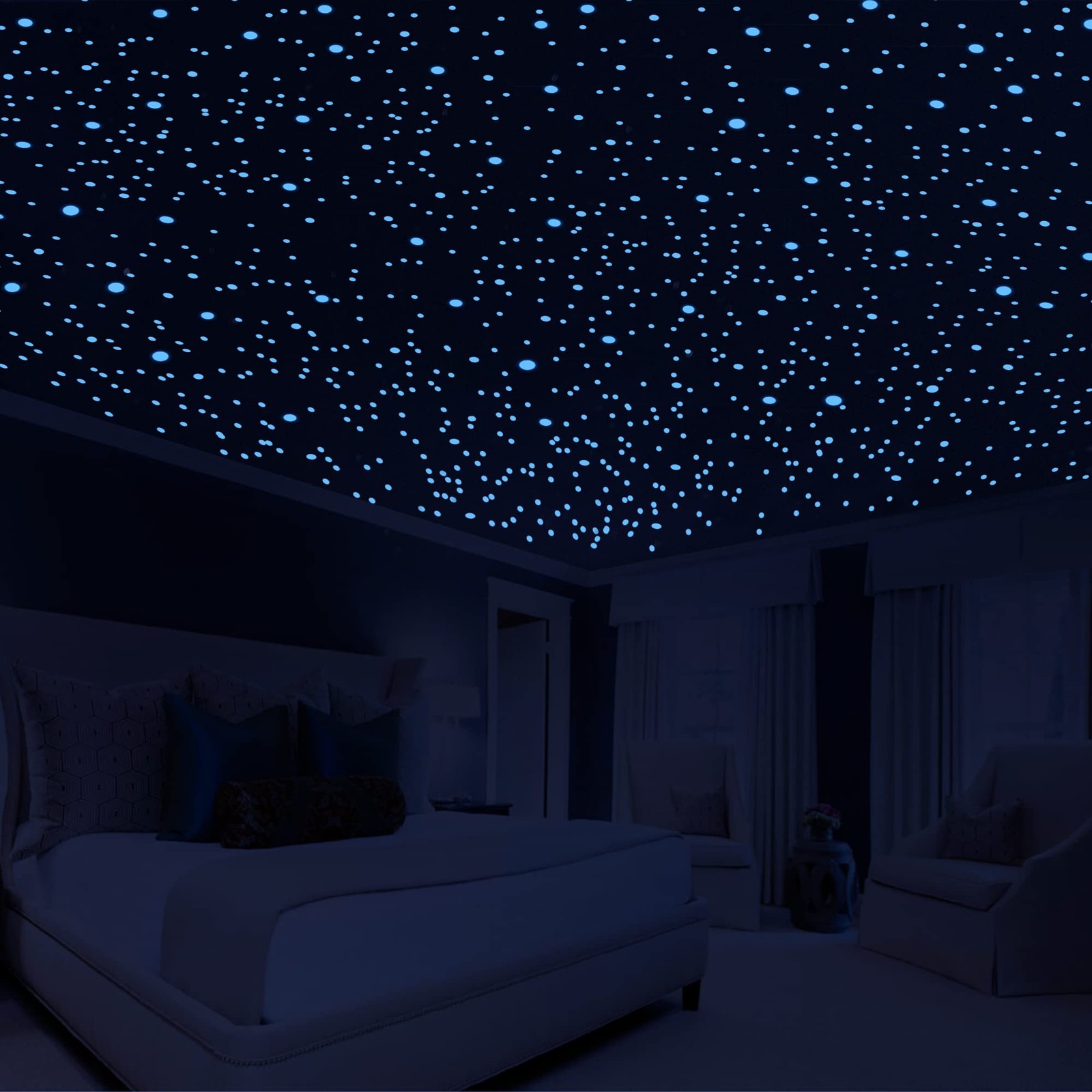 808 PCS Glow in The Dark Stars for Ceiling Glowing Wall Decals Decor Stickers…