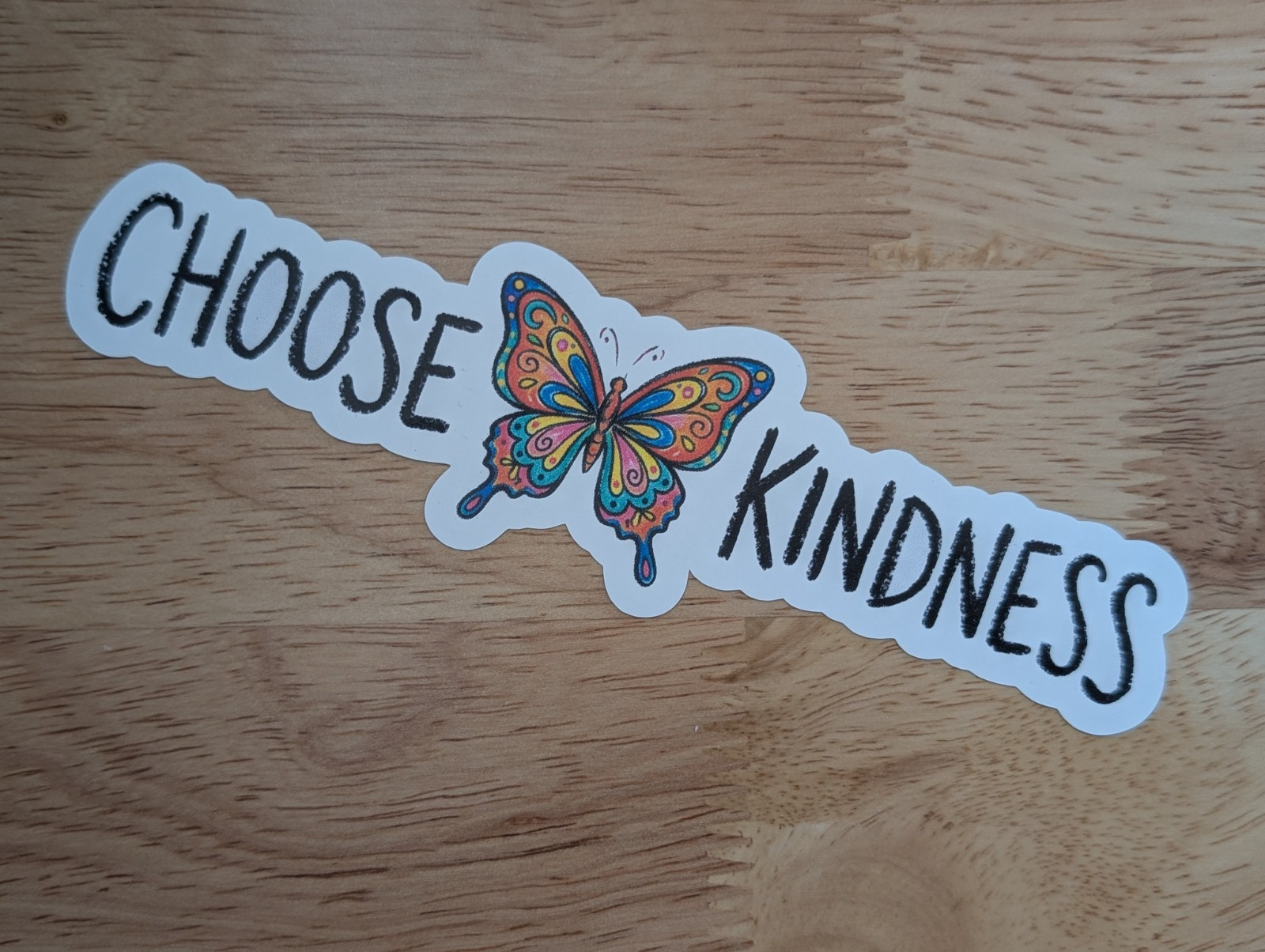 PACK of TWO – 6" Choose Kindness Sticker Butterfly Peace Love USA Fast Shipping