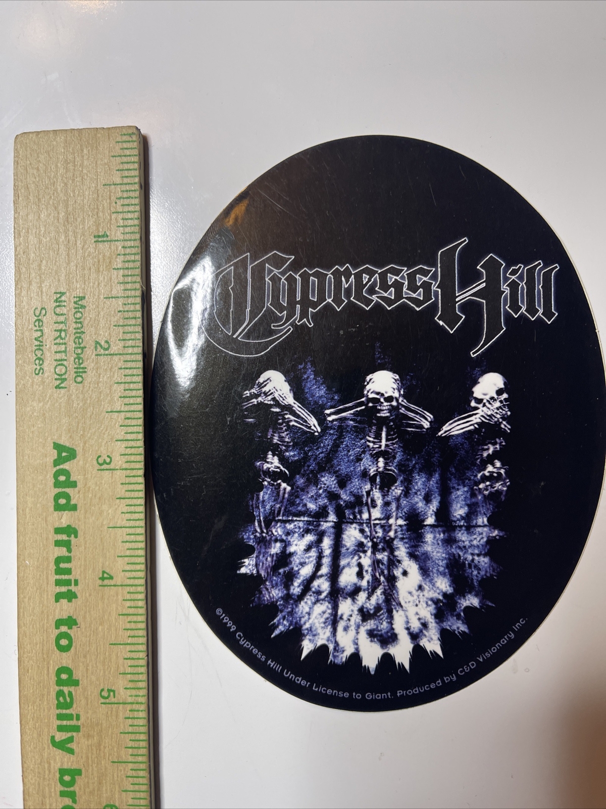 CYPRESS HILL Vinyl Sticker: Licensed, Great Condition, Vintage 1999, Rare
