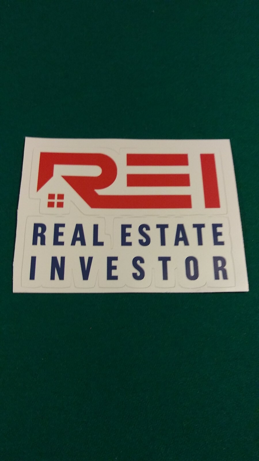 REI (REAL ESTATE INVESTOR) cool colorful vinyl sticker! 4.0 x 3.0