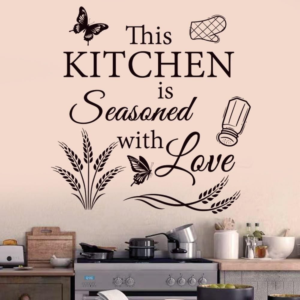 3 Set Kitchen Wall Decals Vinyl Wall Sticker Peel & Sticker Wall Decor Dining