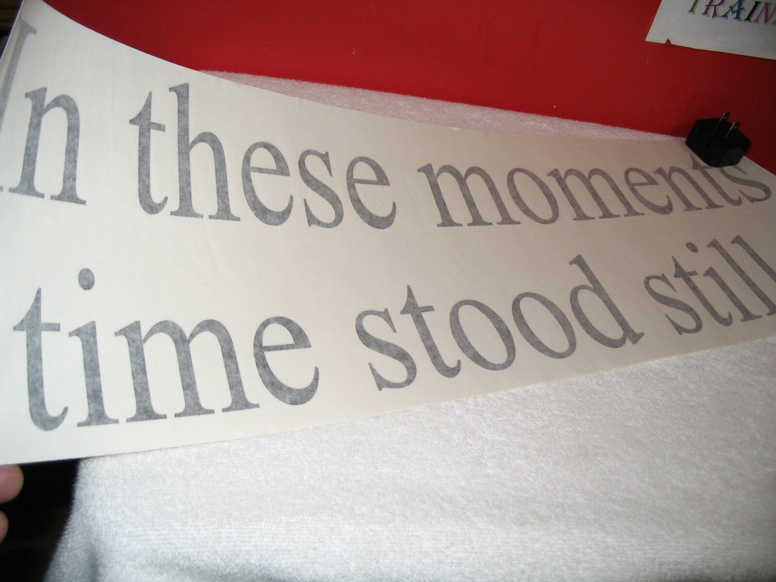 In These Moments Time Stood Still. . .Wall Decal Sticker Family Art 23"W Black
