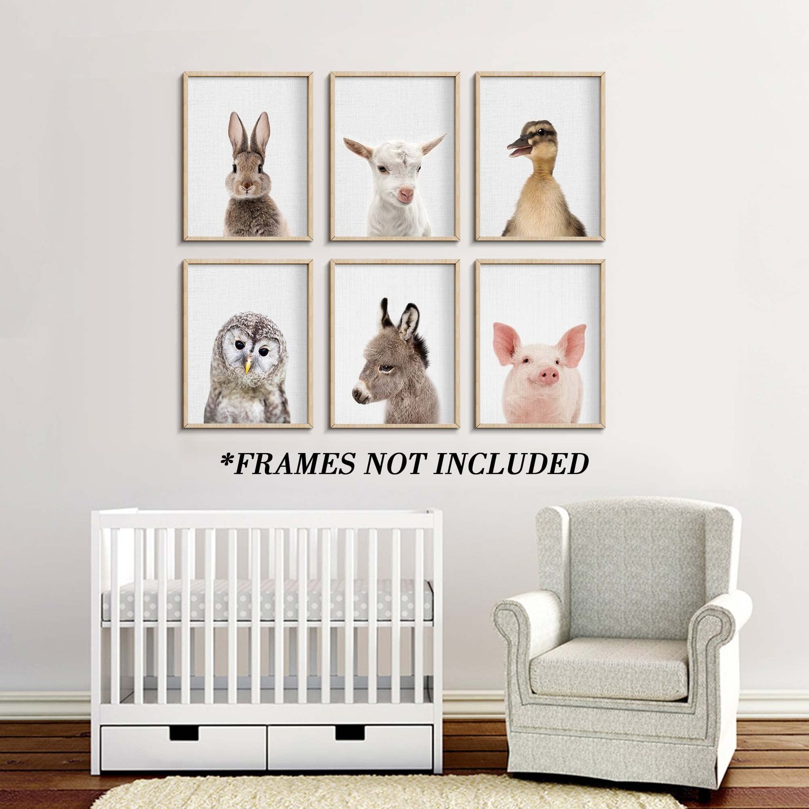 Farmhouse Baby Animal Posters and Prints, Cue Bunny, Duck Rabbit, Owl Prints,…