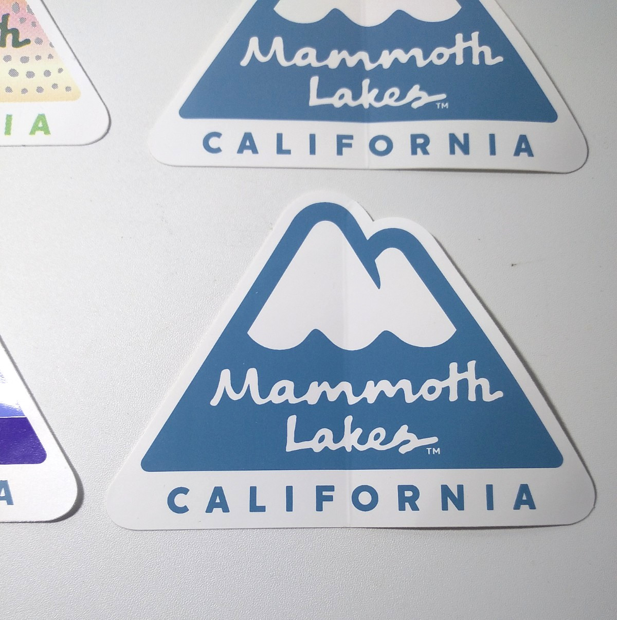 Lot of 4 MAMMOTH Lakes CALIFORNIA Mountain STICKERs Visitor Souvenir Ski Resort