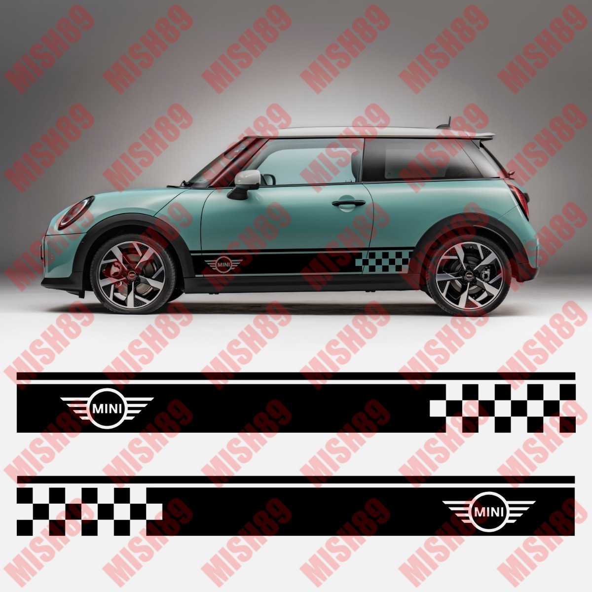 MINI COOPER GRAPHICS SIDE GRAPHIC STRIPE VINYL DECALS STICKERS ANY COLOR