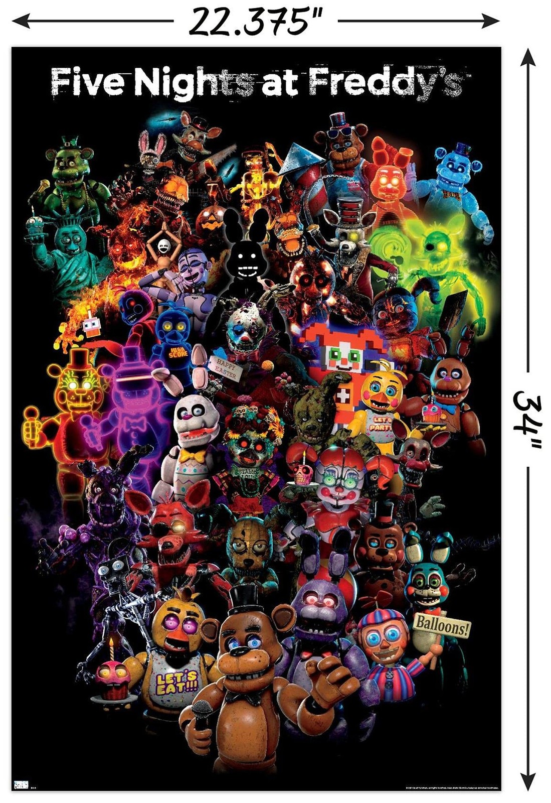 Trends International Five Nights at Freddy's: Special Delivery – Collage Wall…
