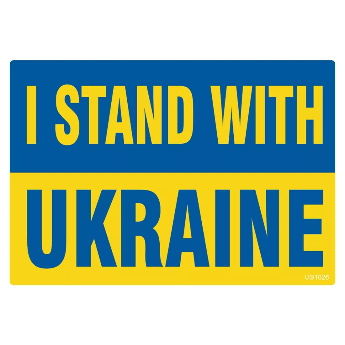I stand with Ukraine sticker weatherproof bumper vinyl decal