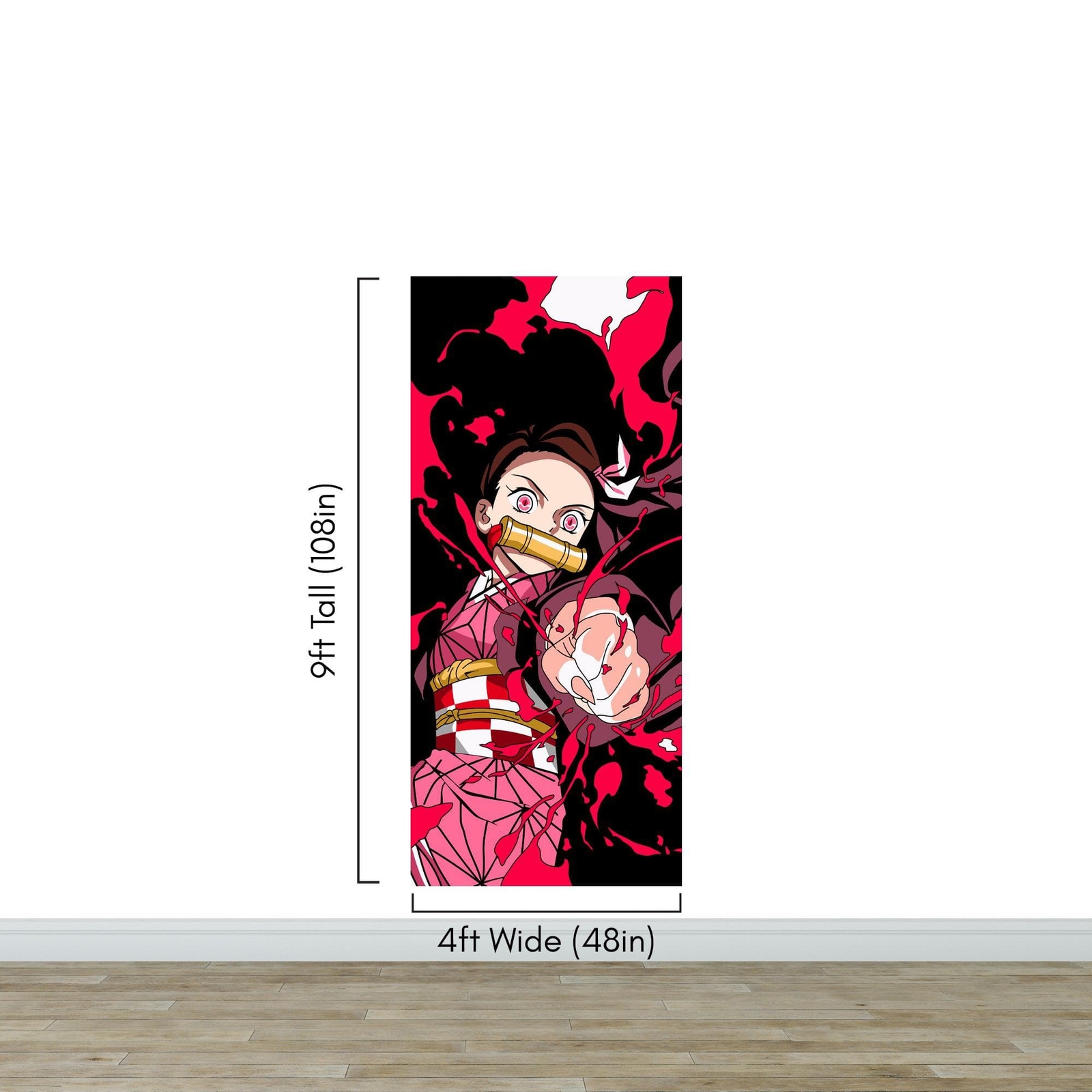 Slayer Gang of Demons Wallpaper Peel and Stick Wall Mural. Nezuko Kamado #A1015