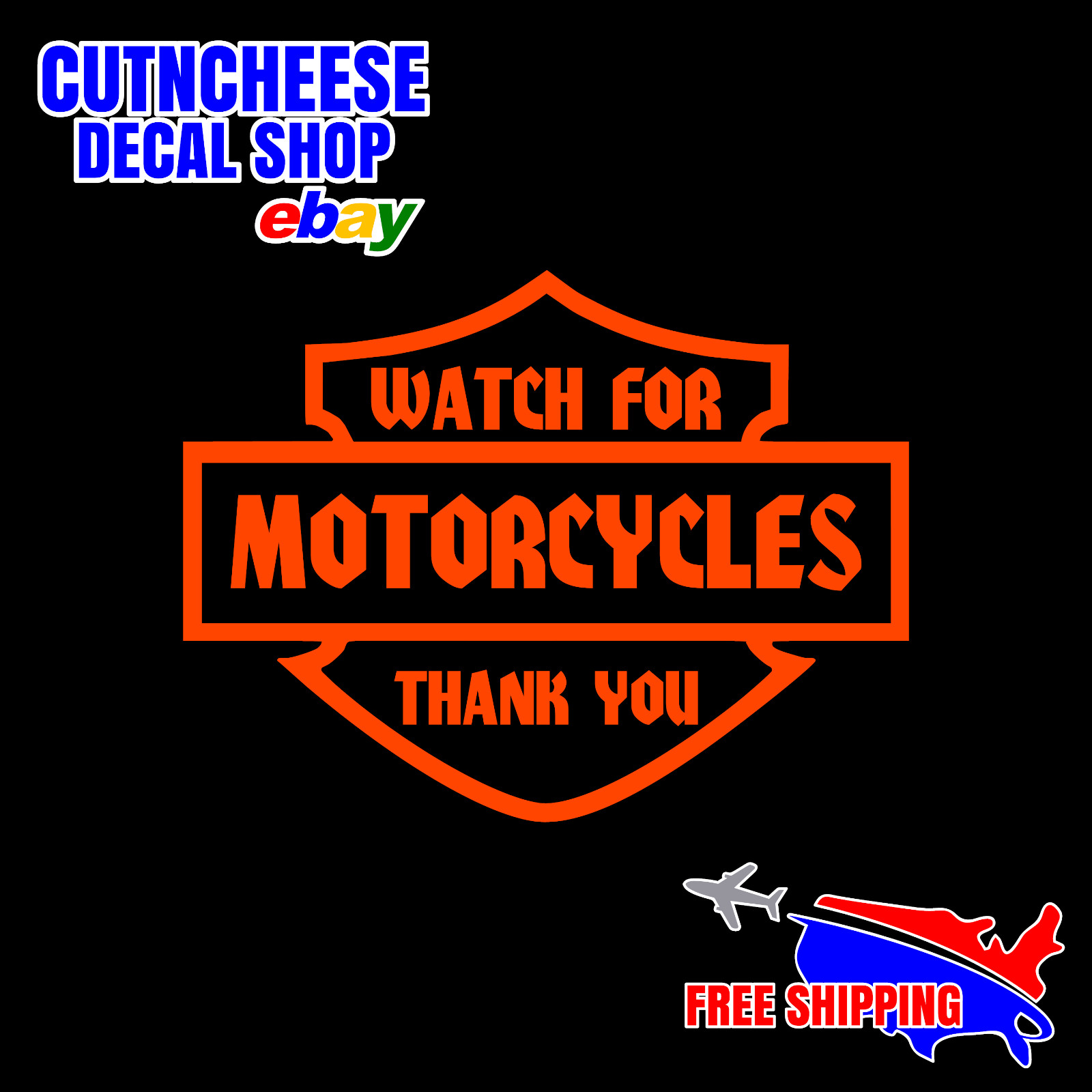 Watch For Motorcycles Sticker, Custom Decal – Vinyl Stickers