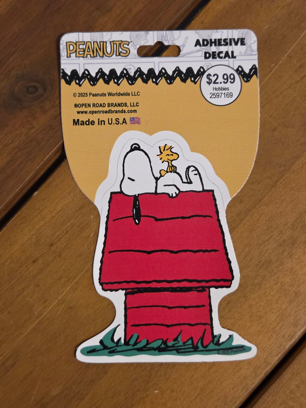 Snoopy sticker Peanuts, CUTE, red dog house, vinyl decal