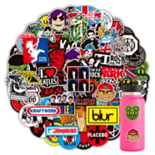 100PCS Rock Band Stickers Lot Punk Music Heavy Metal Bands Sticker Decal-USA..,