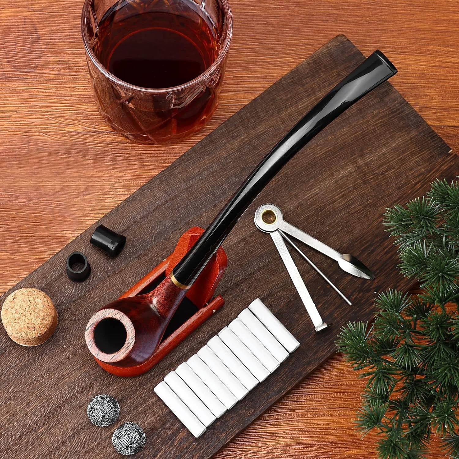Tobacco Pipe Smoking Pipe Rosewood Exquisite Handcrafted Churchwarden Tobacco Pi