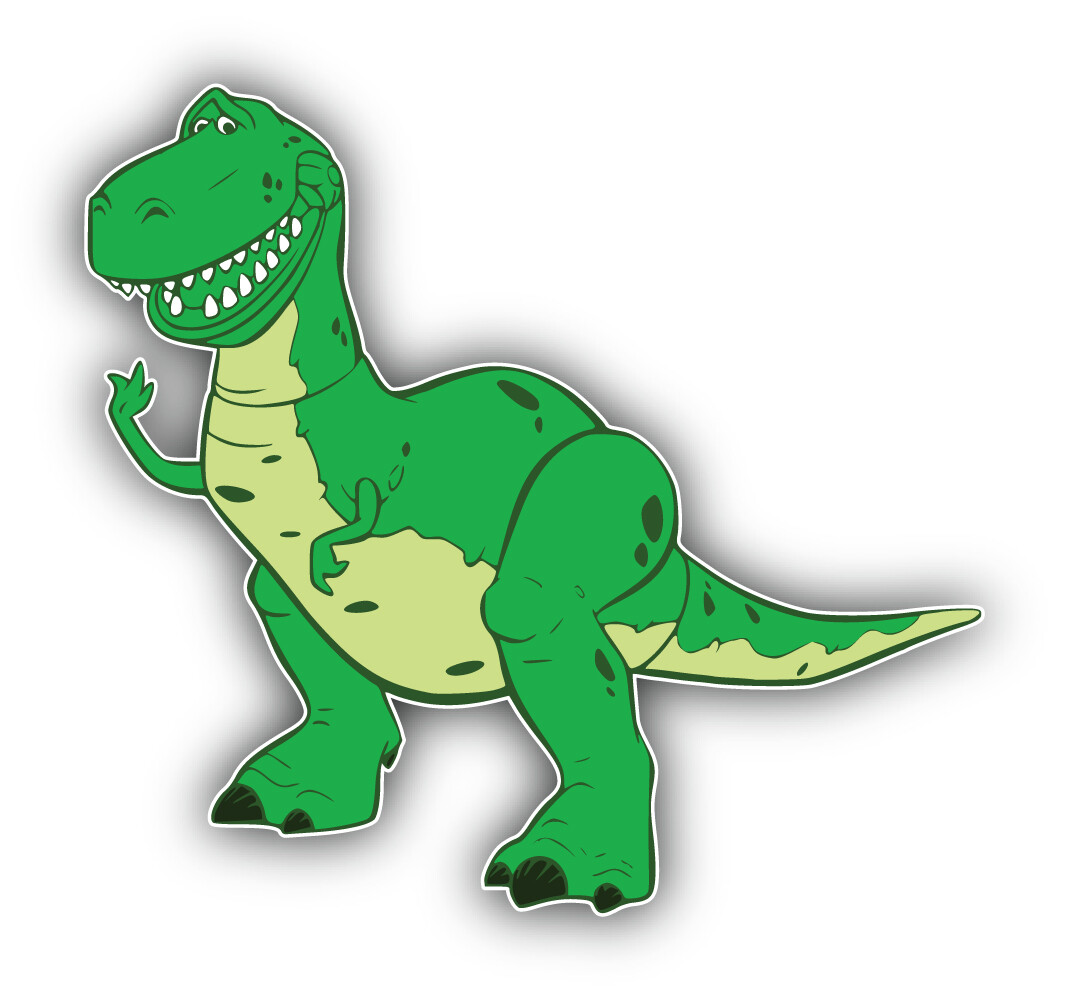 Toy Story Cartoon Rex Sticker Bumper Decal – "SIZES"