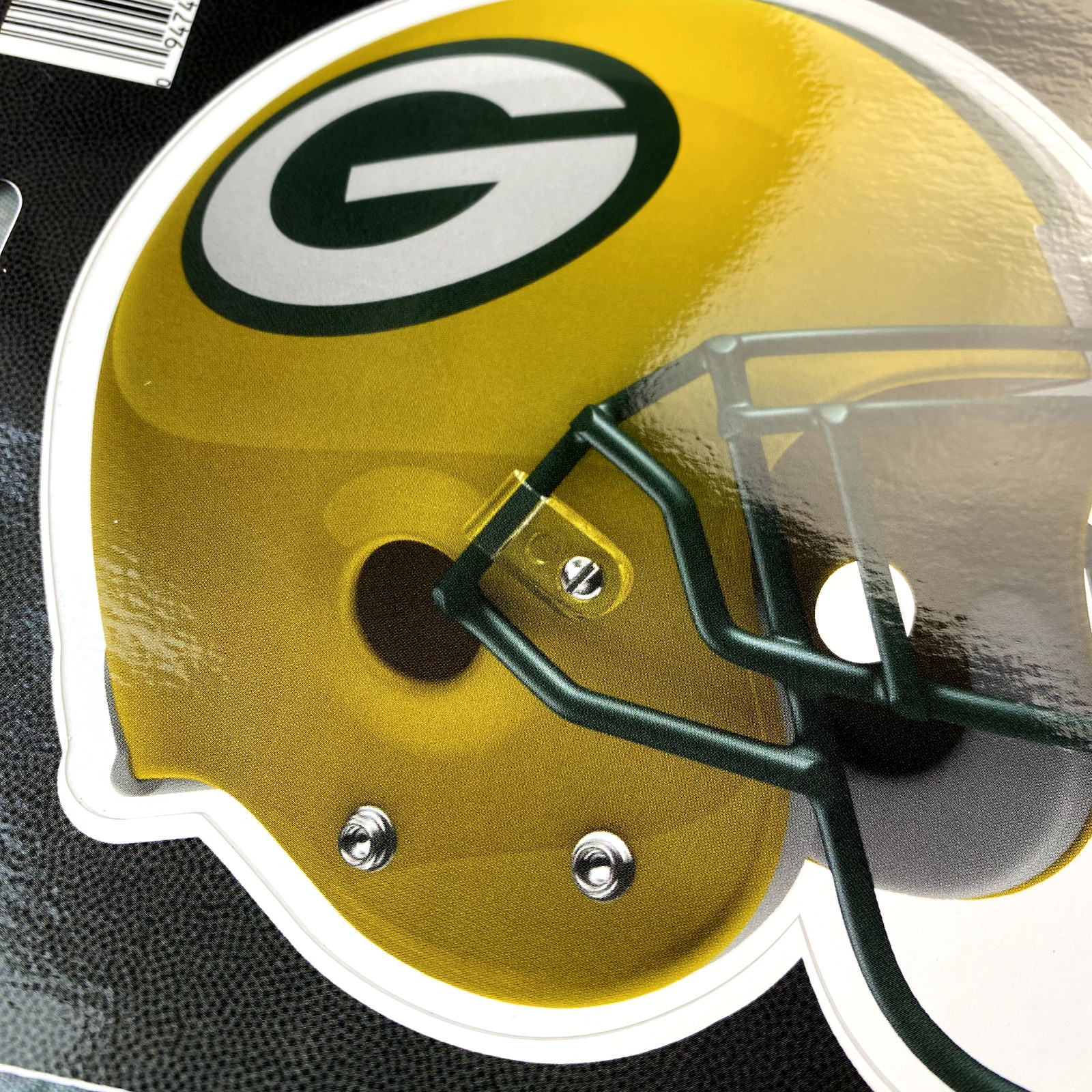 LOT 4 Green Bay Packers Window Car Cling Decal Helmet Decal Green Yellow 5.5in