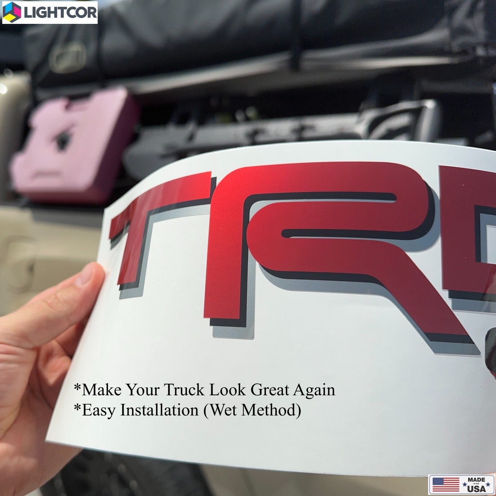 TRD Off Road Metallic Replacement Decals Toyota Tacoma Tundra 2005-2023 Set of 2