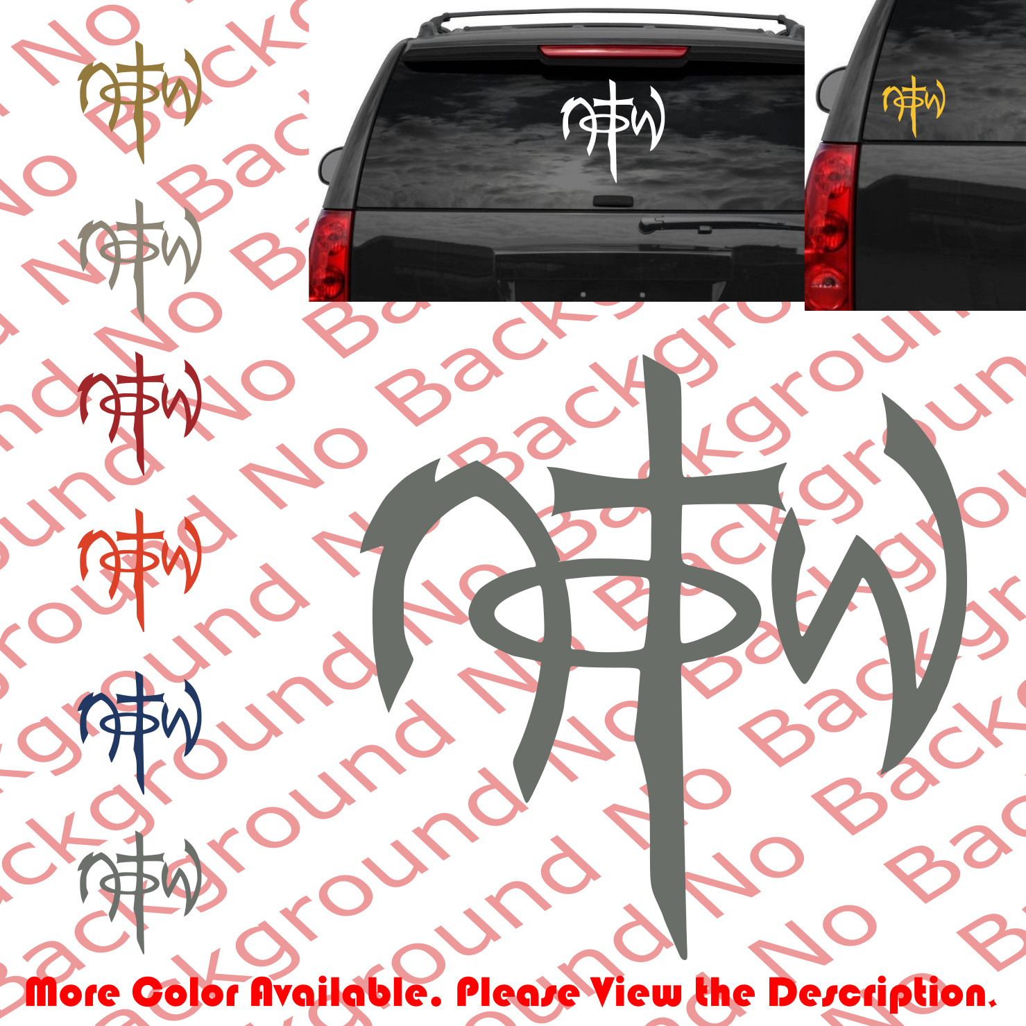 NOTW NOT OF THIS WORLD Vinyl Decal Jesus God Church Christian Car Window JS002