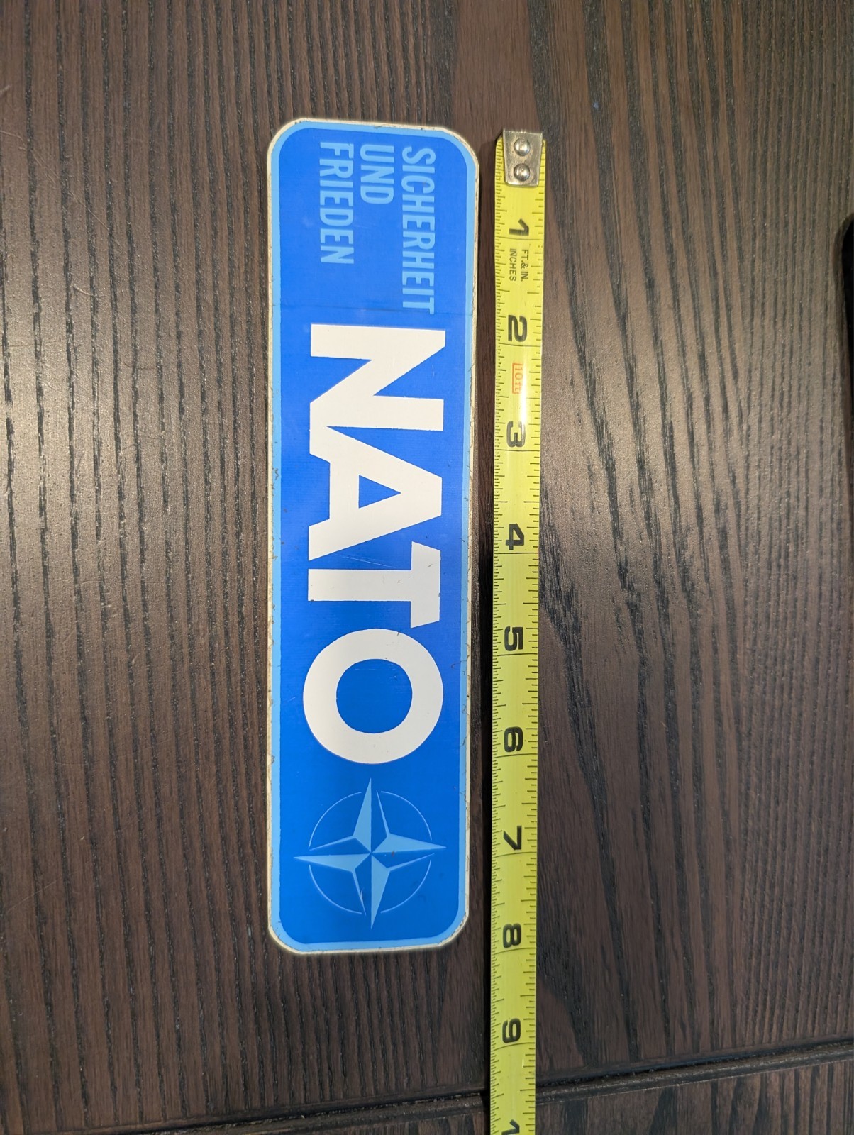 Vintage German NATO Sticker Sicherheit und Frieden 1980s Unused 8×2