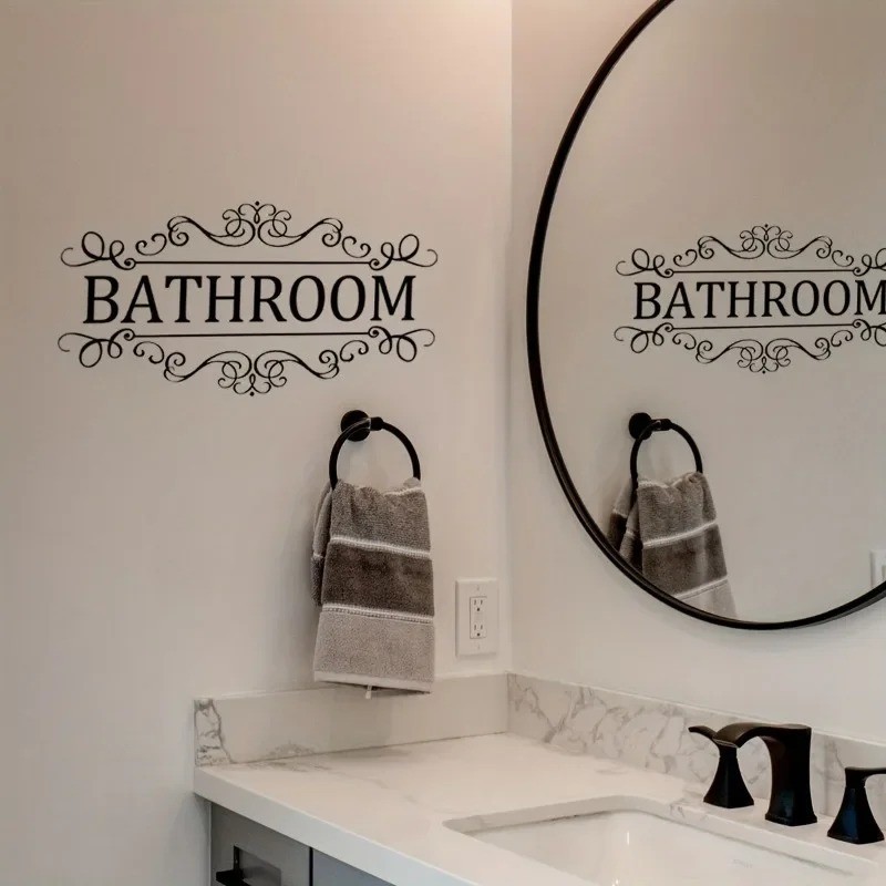 Waterproof Bathroom Wall Sticker PVC Home Decor Wall Door Decoration Decal