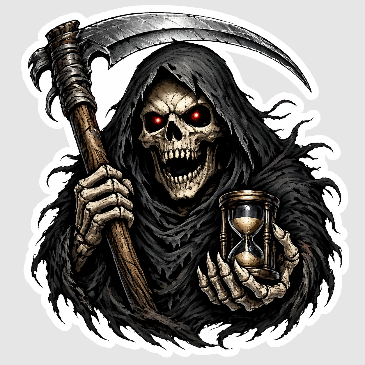 Grim Reaper Skull Sticker Decal Skull Vinyl Car Truck Window Laptop 32