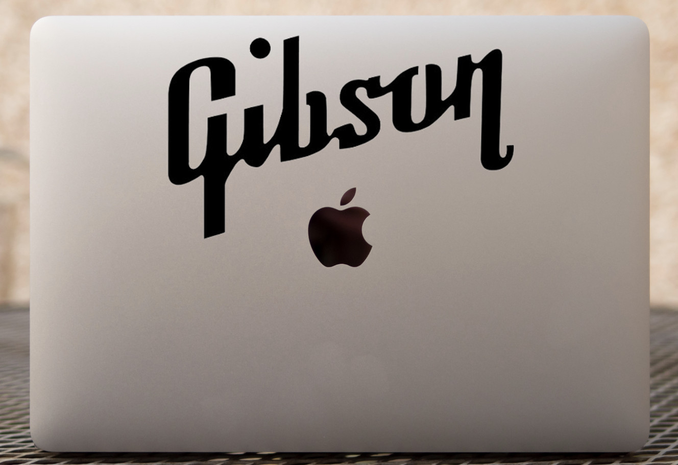 Gibson Logo Decal- Guitar Sticker- Music Decal- Vinyl Decal- Band Decal