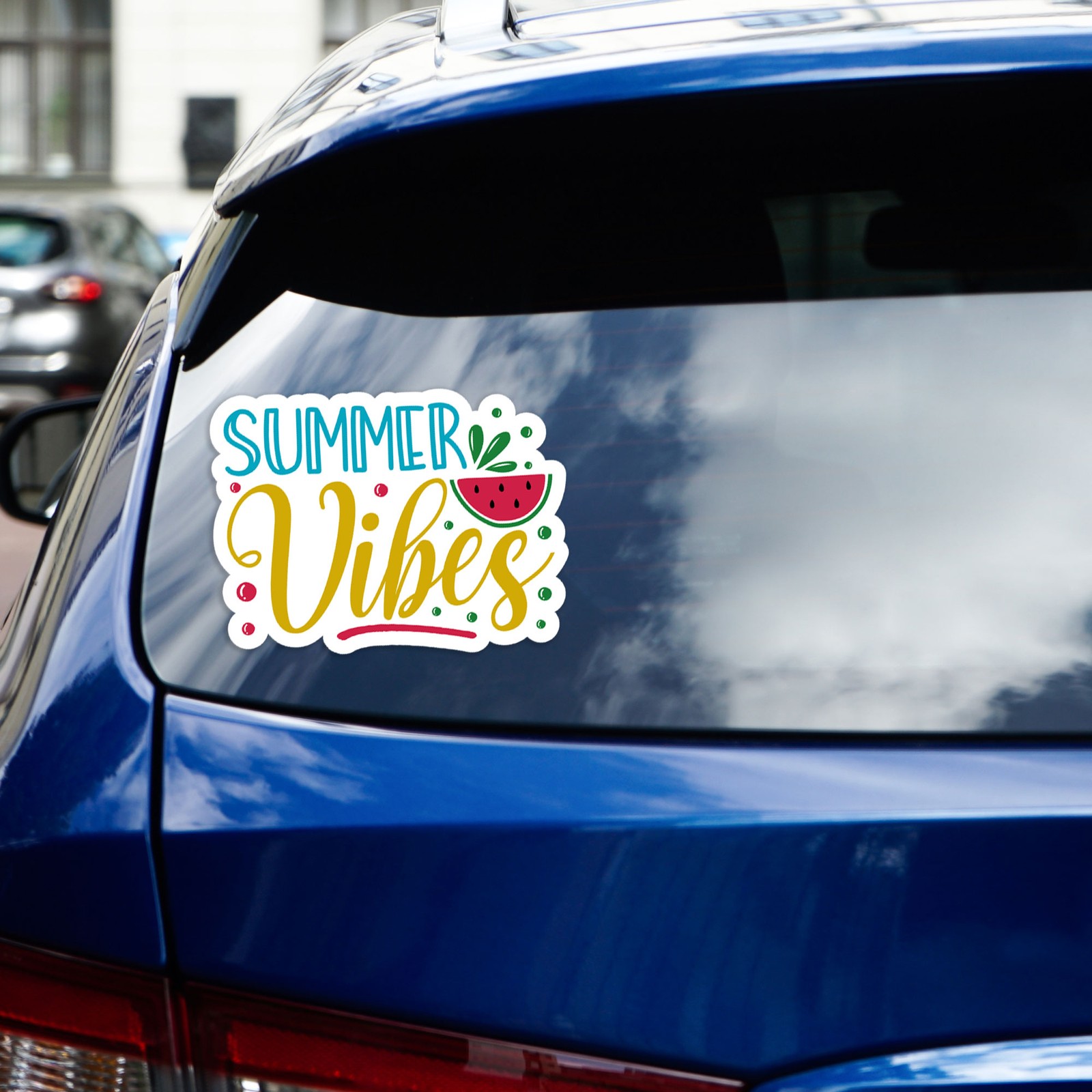 Summer Vibes Watermelon – Vinyl Decal Sticker – Car Window Laptop – #742