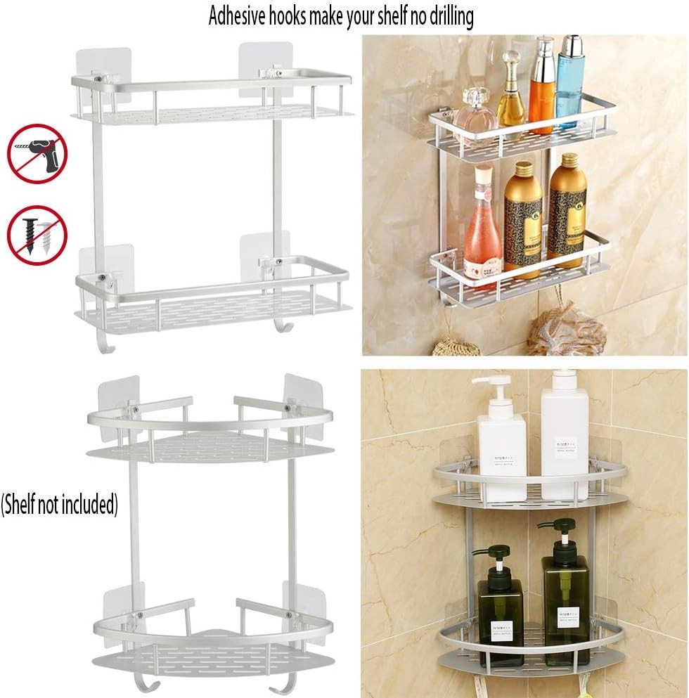 Hawsam 8PCS Clear Adhesive Sticky Wall Hooks,No Drilling Strong 8Pcs