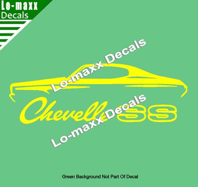 Chevelle SS Vinyl Sticker Muscle Car High Performance Graphic Die Cut Decal