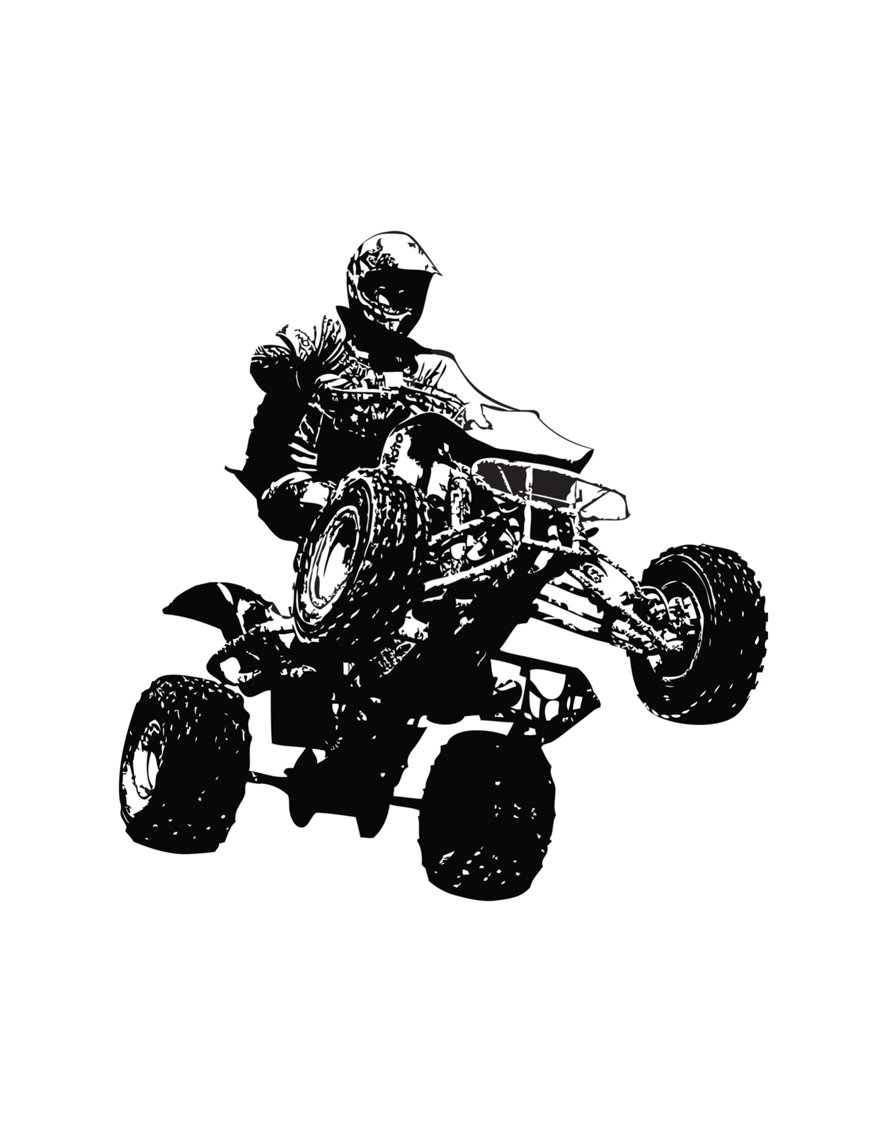 Quad Bike Motocross Vinyl Wall Decal Sticker. #JH242