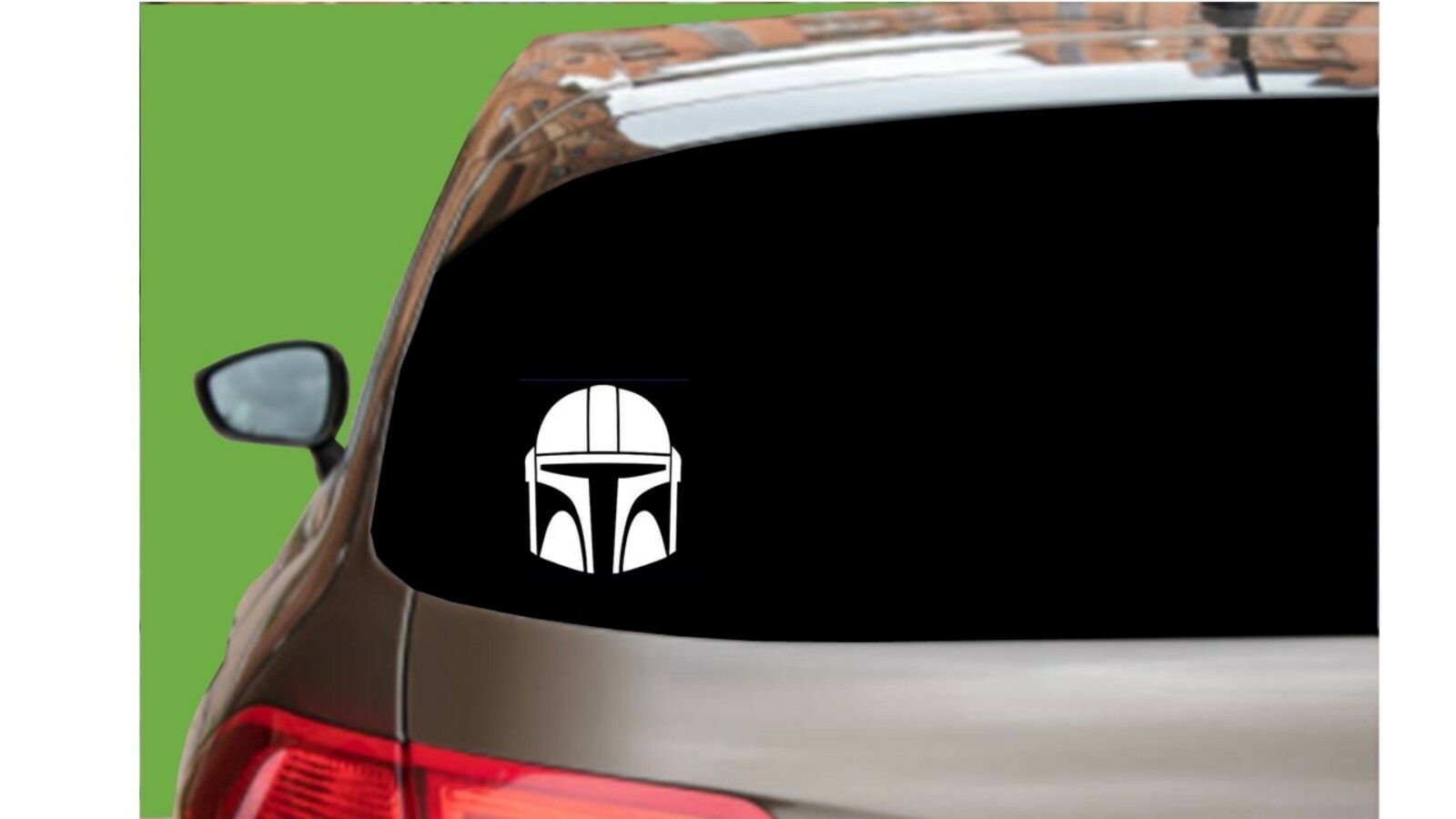 MANDALORIAN MANDO'S HELMET STAR WARS Decal Stickers for Cars, Windows, Laptops