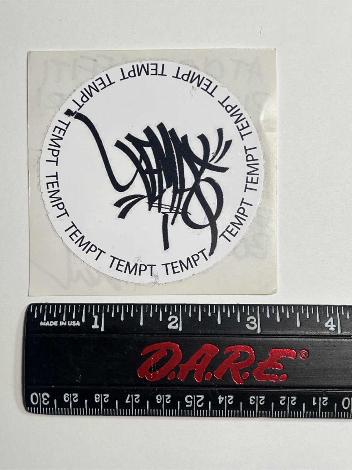 Tempt One (RIP) Vinyl Sticker Los Angeles Graffiti Art Slaps 3” Circle