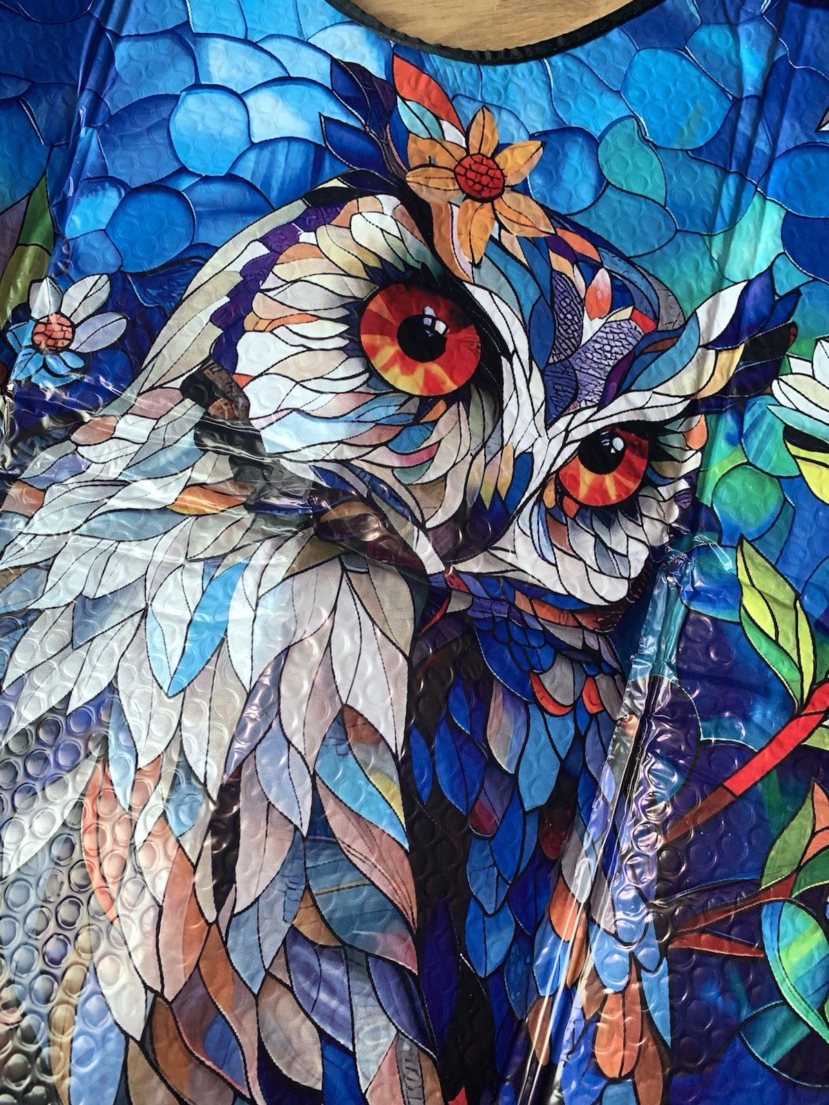 Owl Mosaic Colorful Car Windshield Sun Shade UV Block Foldable Visor 54" X 27"