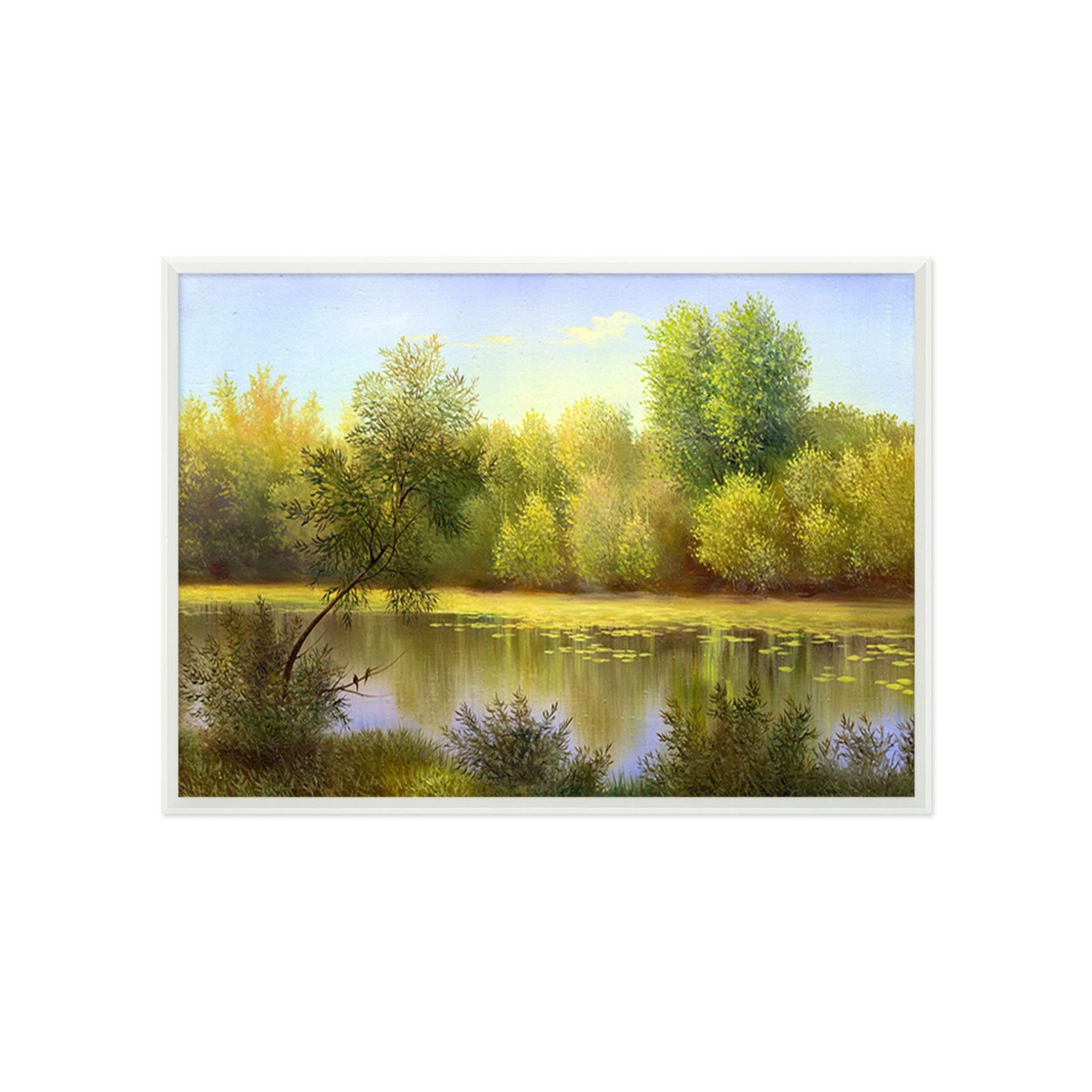 3D Green River 4 Fake Framed Poster Home Decor Print Painting Unique Art Summer