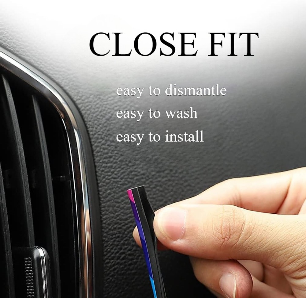 20Pcs Car Air Outlet Decorative Strips Interior Upgrade Styling Trim Accessories