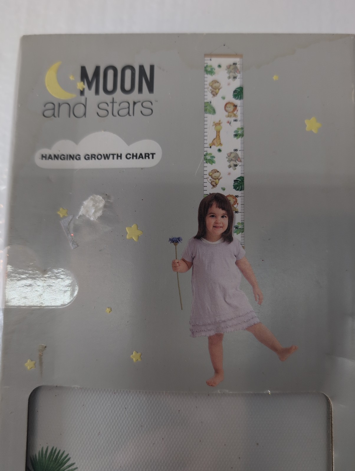 Safri Canvas hanging Growth Chart for Kids room nursery New, Mild Damage On Box