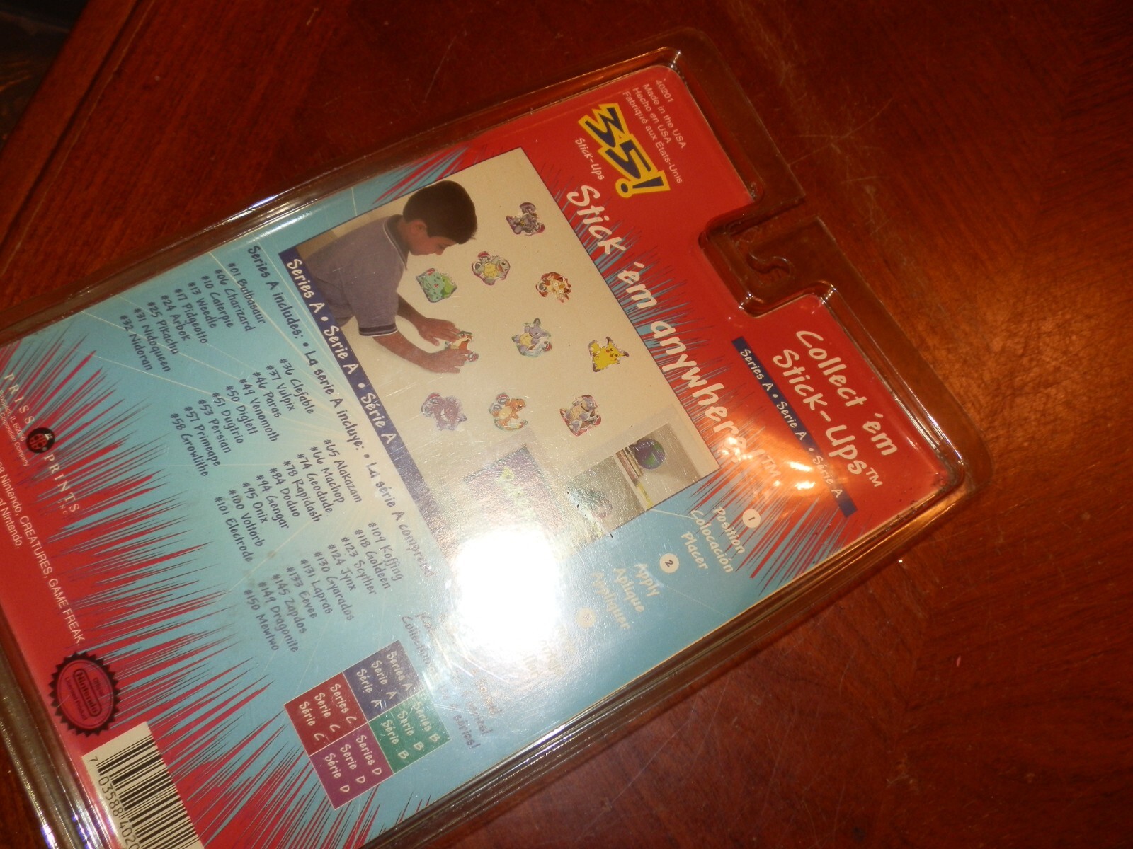 Original 1999 Pokemon Stick Ups Wall Decals New Old Stock Series A