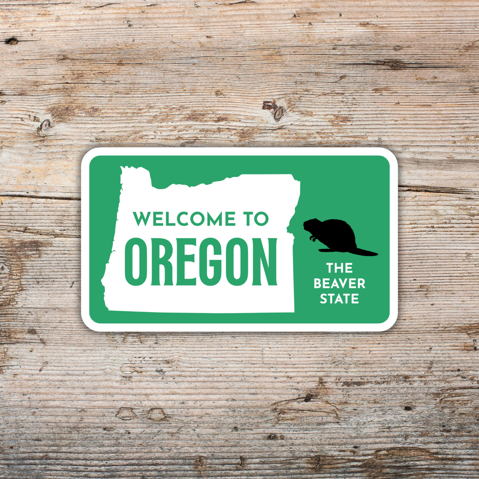 Welcome to Oregon Sticker The Beaver State Vinyl Waterproof Decal