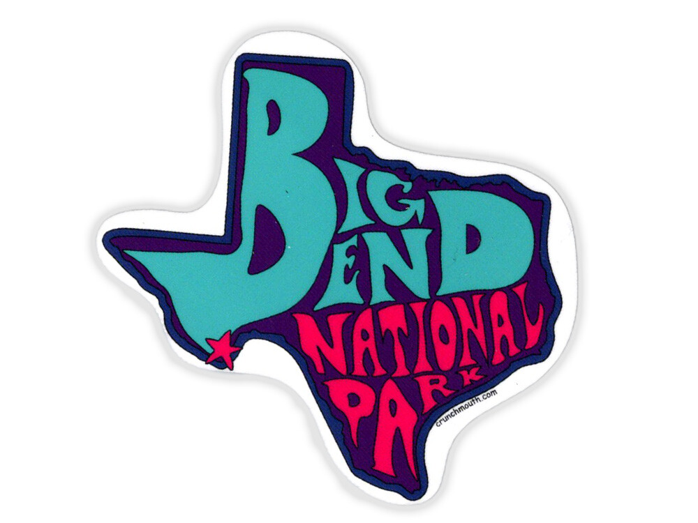 BIG BEND NATIONAL PARK TEXAS TRAVEL DECAL BUMPER STICKER RETRO VINTAGE