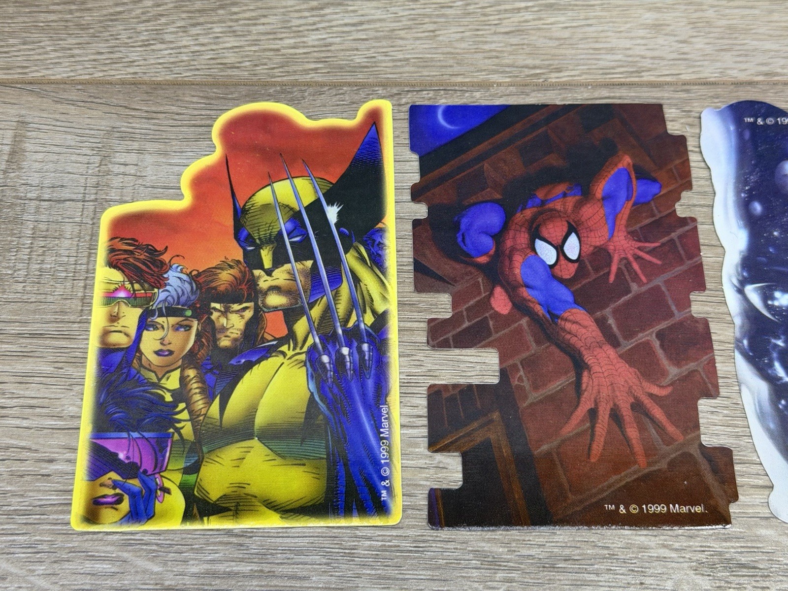 1999 Marvel Spider-Man X-men Silver Surfer Vending Machine Sticker Lot Of 3