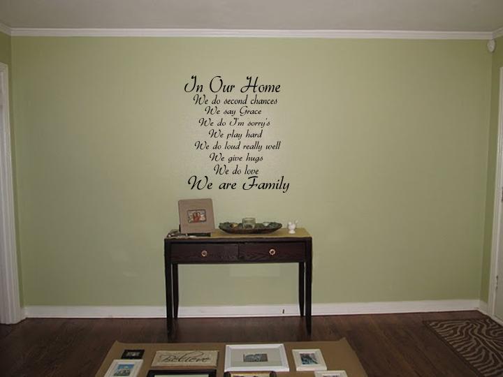 IN OUR HOME WE DO Vinyl Wall Decal Family Quote Lettering Words 18" x 24"