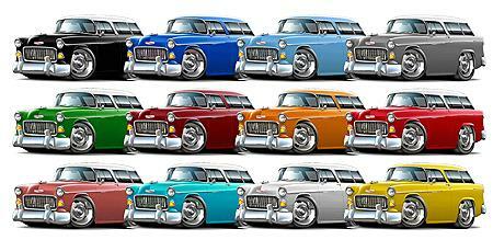 1955 Chevy Belair Convertible My Garage My Rules Wall Art Graphic Sticker