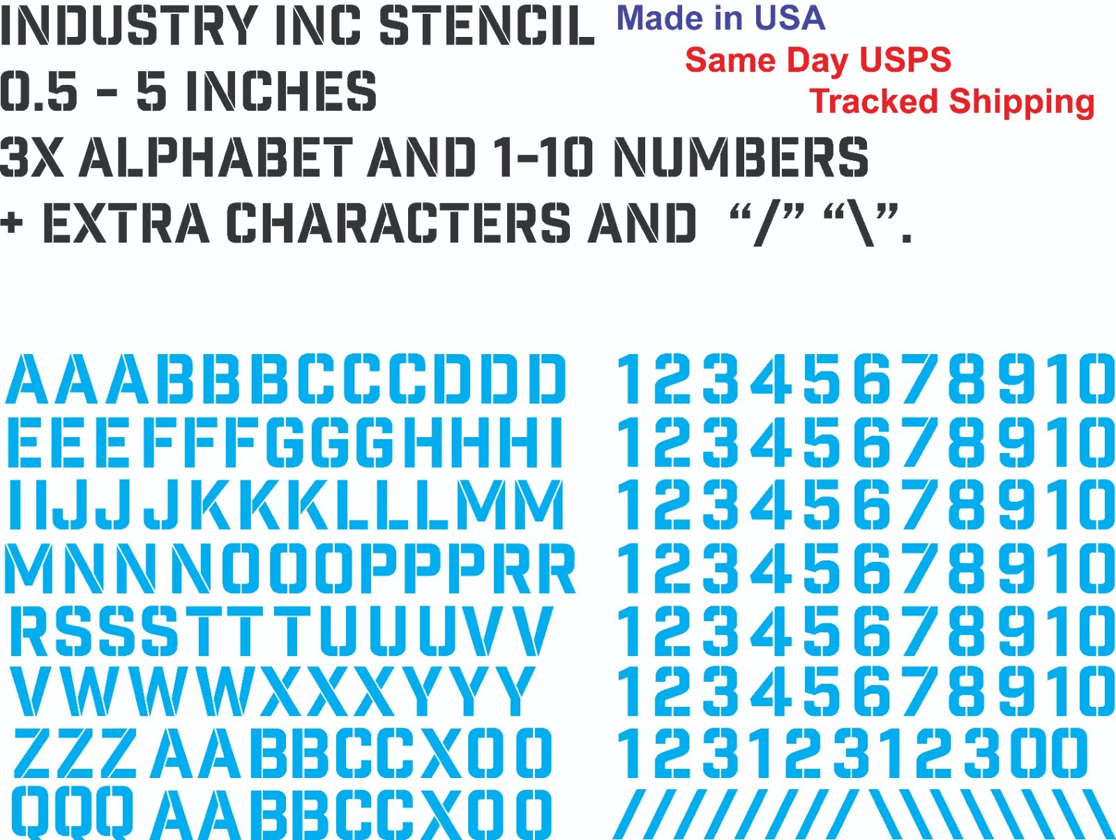 3X Alphabet & 1-10 Vinyl Decal Numbers – Mailbox, Wall, Address, Locker Stickers