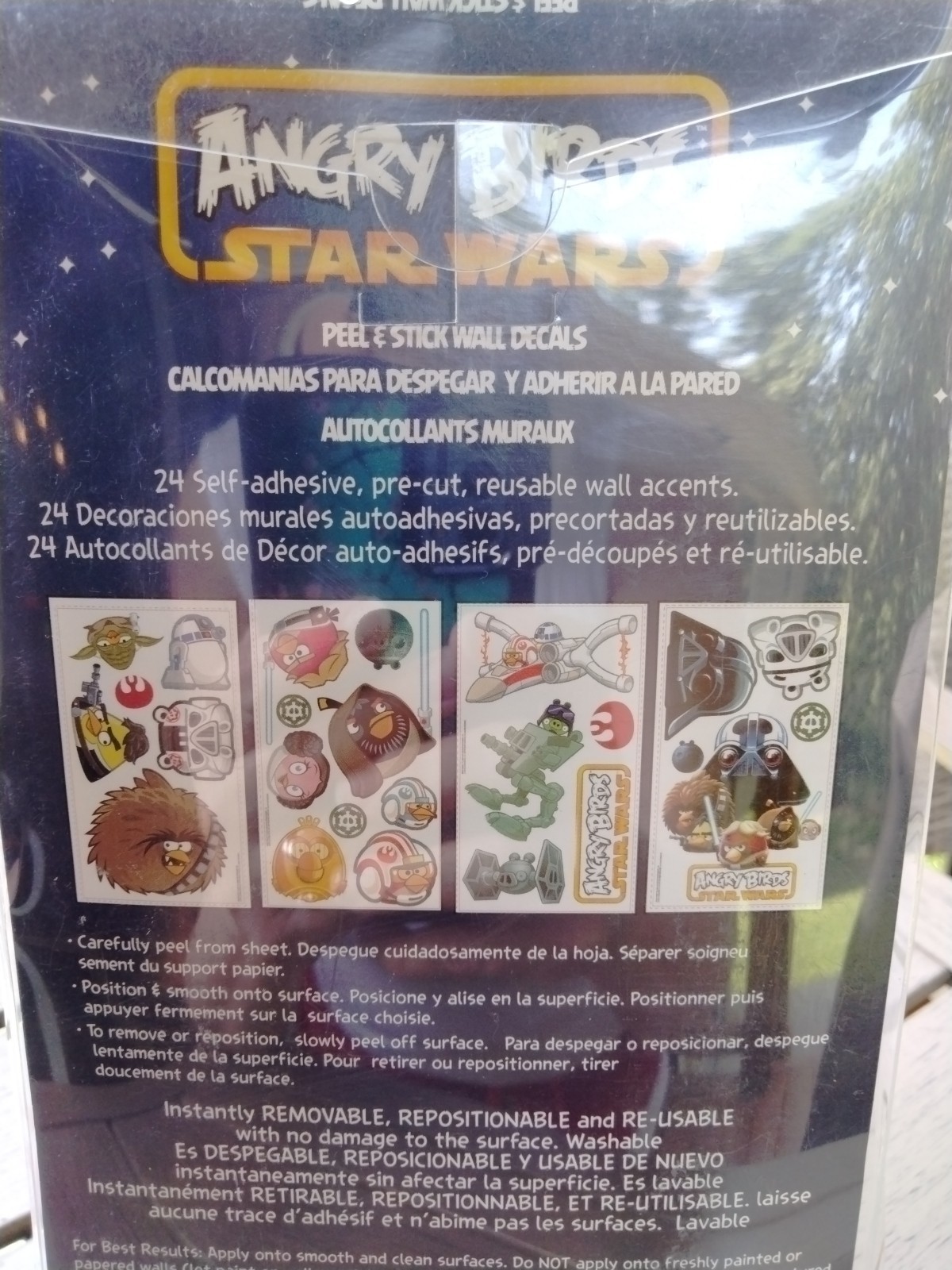 Angry Birds Star Wars Peel And Stick Wall Decals NIB