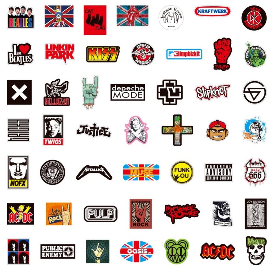 100PCS Rock Band Stickers Lot Punk Music Heavy Metal Bands Sticker Decal-USA