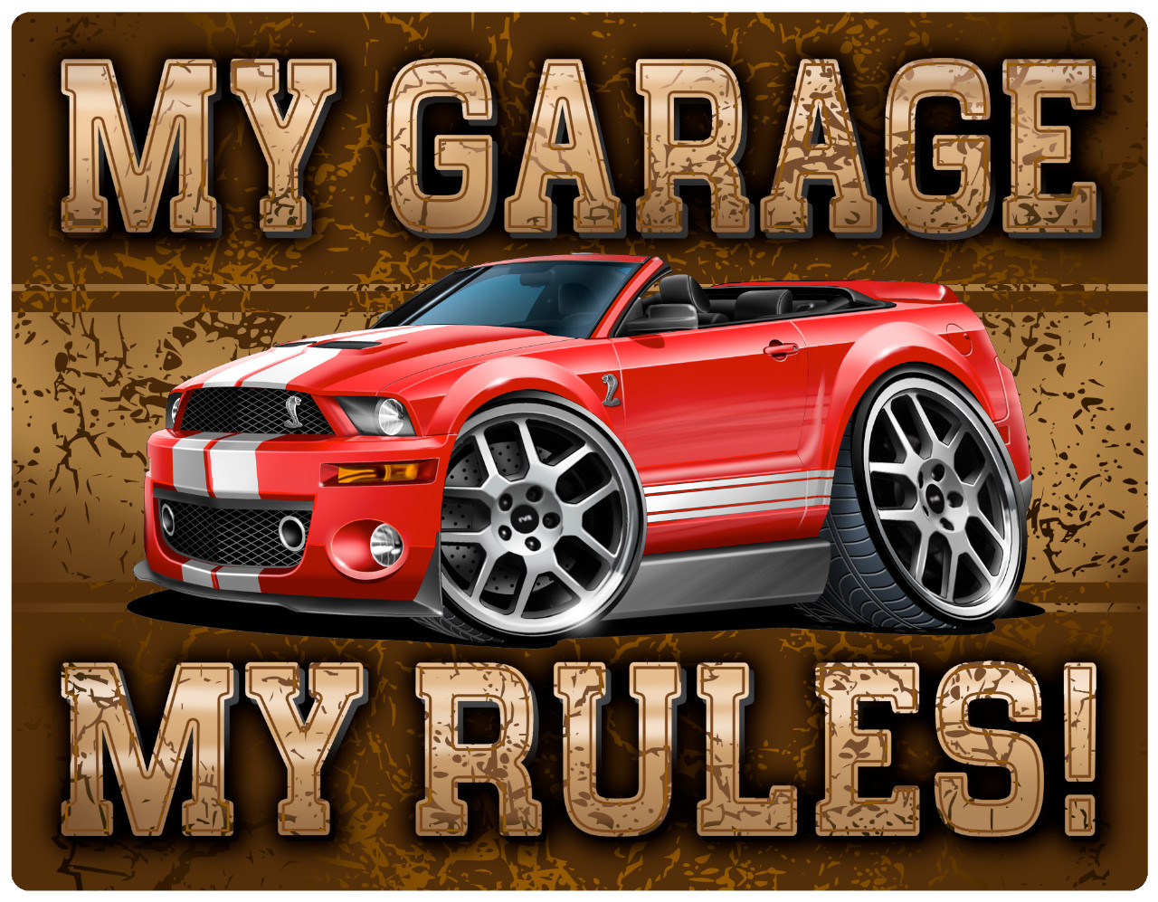 2007-09 Shelby GT500 Mustang Convertible Wall Art Graphic Sticker
