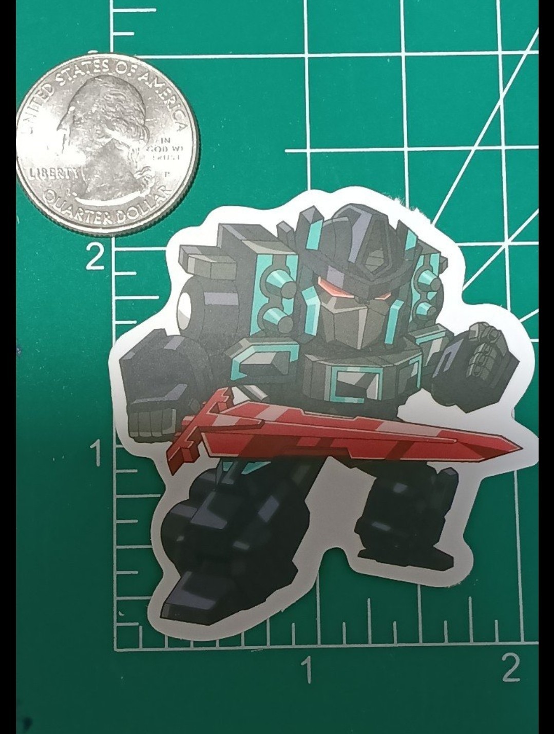 TRANSFORMERS X NEMESIS PRIME STICKER X HIGH-GLOSS DIE-CUT STICKER X 2X2 INCHES X