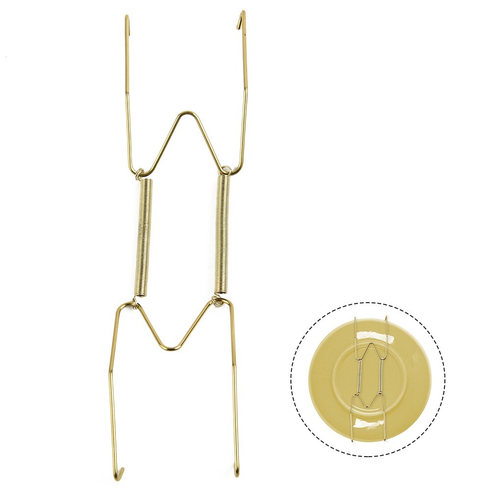 1 Pcs 5-Sizes Wall Display Invisible Dish Hangers Adjustable Plate Spring Holder
