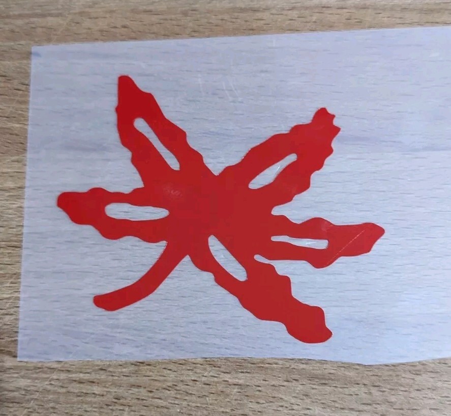 Ohio State Buckeye Leaf vinyl decal