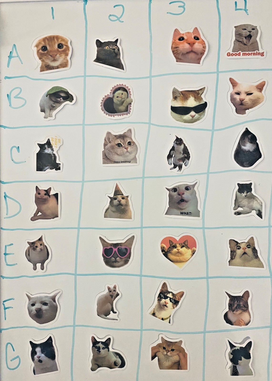 100 Funny Cat Meme Stickers Vinyl Waterproof Kawaii Laptop Phone Car Helmet Cup